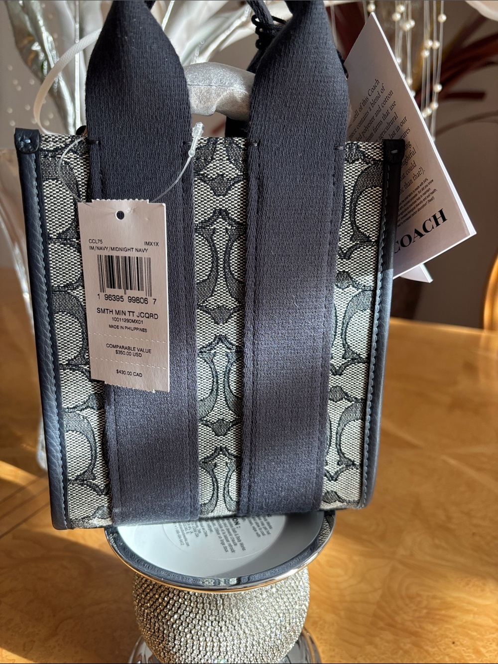 NWT Coach Smith Mini Tote Jacquard Monogram with hang tags $250 - Picture 2 of 5